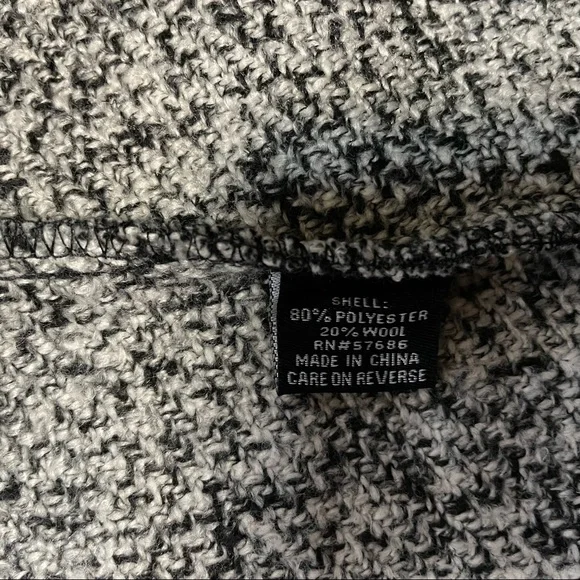 Mercer & Madison Black/White Drape Jacket Coat Cardigan Size S - Picture 4 of 8